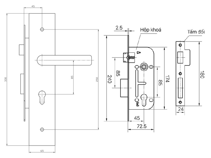 BVKT khóa cửa Việt Tiệp 04938