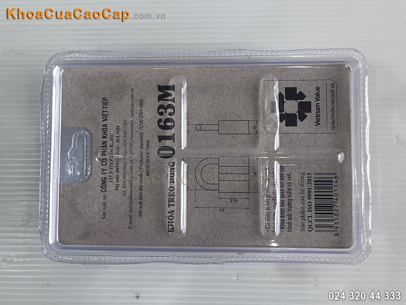 Kh&oacute;a m&oacute;c treo bằng đồng Việt Tiệp 0163M - ảnh 5