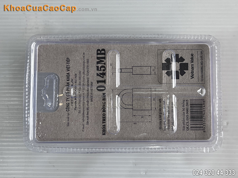 Kh&oacute;a treo đồng bấm Việt Tiệp 0145MB - ảnh 5