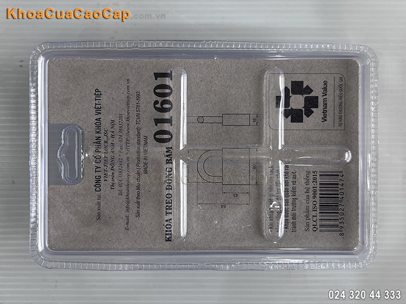 Kh&oacute;a treo đồng bấm Việt Tiệp 01601 - ảnh 5