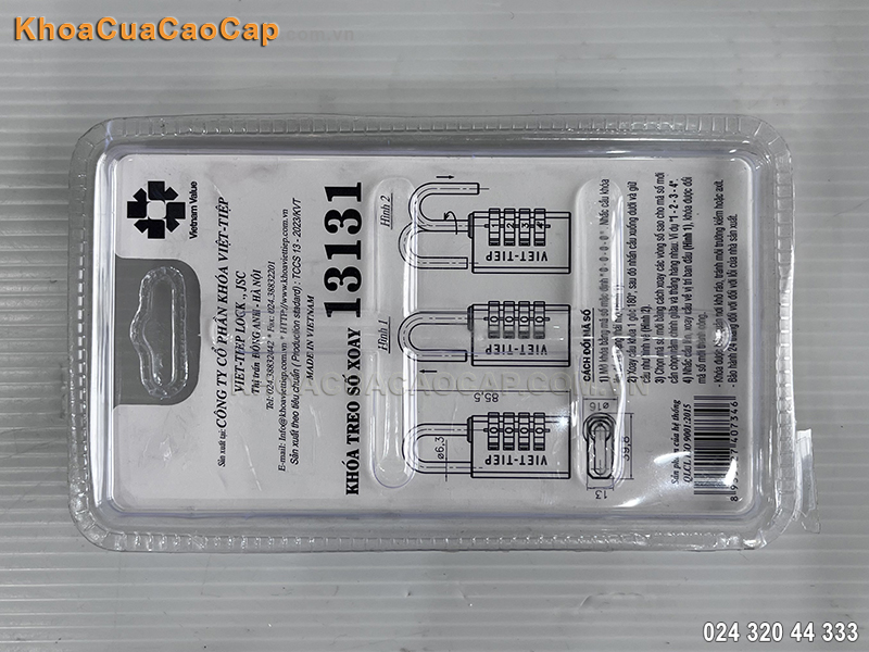 Kh&oacute;a treo số xoay Việt Tiệp 13131 - ảnh 5